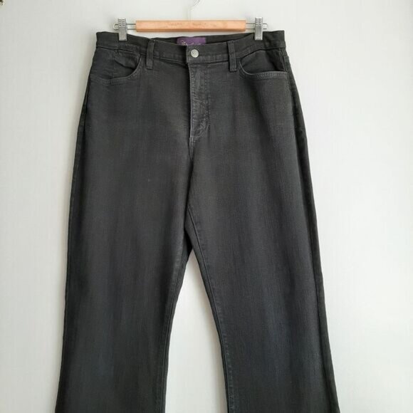 NYDJ Lift & Tuck High-Rise Bootcut Black Jeans Sz 14 - Picture 3 of 13